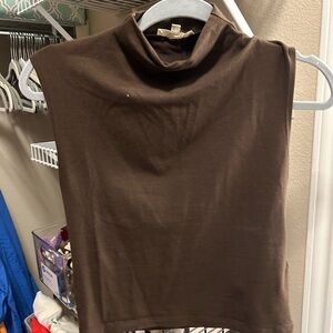 Madewell Chocolate Brown Funnelneck Muscle Tee